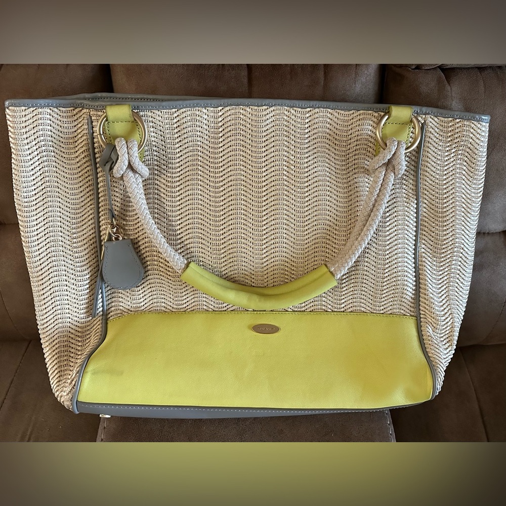 Tahari Yellow and Gray‎ Women's Bag